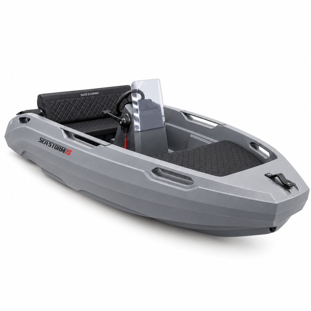 SEASTORM 13s HDPE Extra odolný plastový čln šedý – 400 cm