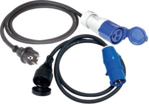 CEE adaptérový kábel a zásuvka + zástrčka 1,5 m – Obrázok 1