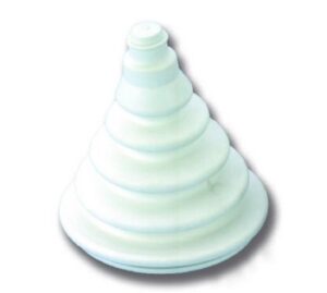 Gumená priechodka biela 69 mm - pre upevnenie svorkou – Obrázok 1