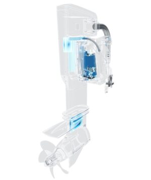 EPROPULSION X12 S - elektromotor 12 kW/16 HP s krátkou nohou na diaľkové ovládanie – Obrázok 3