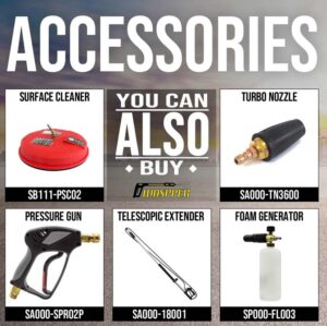 Waspper W3000HA benzínový vysokotlakový čistič, Peggas, 5.2 HP, 207 bar / 3.000 PSI – Obrázok 9