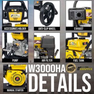 Waspper W3000HA benzínový vysokotlakový čistič, Peggas, 5.2 HP, 207 bar / 3.000 PSI – Obrázok 10