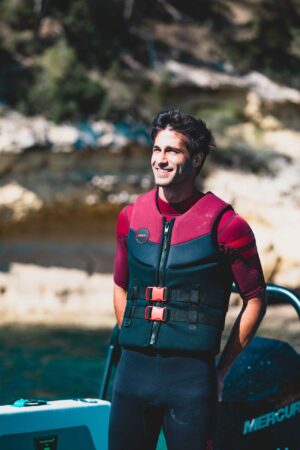 JOBE PERTH Pánsky krátky neoprén 3/2 mm červený – Obrázok 8