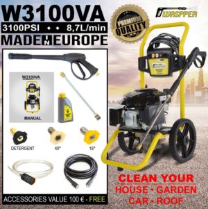 Waspper W3100VA benzínový vysokotlakový čistič, Peggas, 4.3 HP, 213 bar / 3.100 PSI – Obrázok 5
