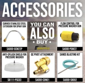 Waspper W3100VA benzínový vysokotlakový čistič, Peggas, 4.3 HP, 213 bar / 3.100 PSI – Obrázok 8