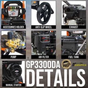 GASPPER GP3300DA - vysokotlakový čistič – Obrázok 9