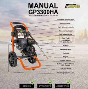 GASPPER GP3300HA - vysokotlakový čistič – Obrázok 10