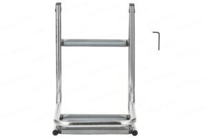 Skladací nerezový rebrík s plošinou pre nafukovacie člny – Obrázok 4