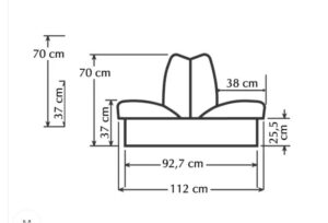 "Back-to Back" dvojsedadlo bielo-antracitové – Obrázok 5