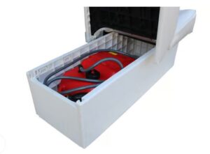 "Back-to Back" dvojsedadlo bielo-biele – Obrázok 5