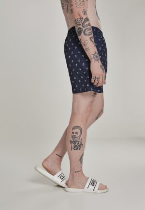 Plavky Urban Classics Pattern Anchor - navy – Obrázok 9