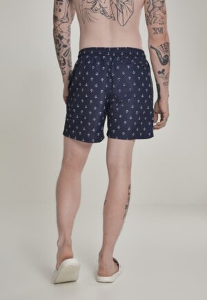 Plavky Urban Classics Pattern Anchor - navy – Obrázok 7