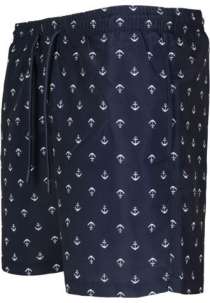 Plavky Urban Classics Pattern Anchor - navy – Obrázok 6