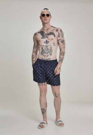 Plavky Urban Classics Pattern Anchor - navy – Obrázok 2