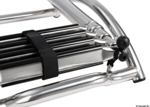 Nerezový rýchloupínací rebrík na nafukovacie člny 4 schodíky, dĺžka 113 cm – Obrázok 4