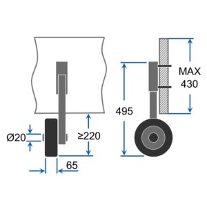Prepravné kolieska ET200 šedo/čierne – Obrázok 6