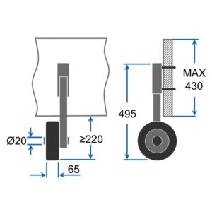 Prepravné kolieska ET200 čierno/červené – Obrázok 6