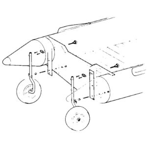 Prepravné kolieska pre nafukovacie člny - výška 80 cm – Obrázok 4