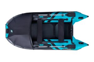Gladiator Active C330 AD nafukovací čln s vysokotlakovou podlahou - čierno-tyrkysový – Obrázok 3