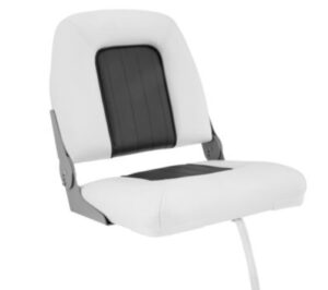 Polstrované skladacie sedadlo bielo-šedé – Obrázok 1