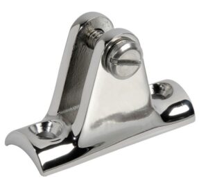 Nerezová vidlička koncovky pre bimini 90° s montážou na rúrku - so skrutkou – Obrázok 1