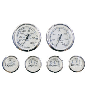 FARIA sada palubných prístrojov - biely číselník v niro ráme