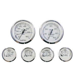 FARIA sada palubných prístrojov - biely číselník v niro ráme – Obrázok 1