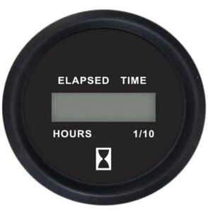 FARIA digitálne počítadlo motohodín - čierny číselník v čiernom ráme