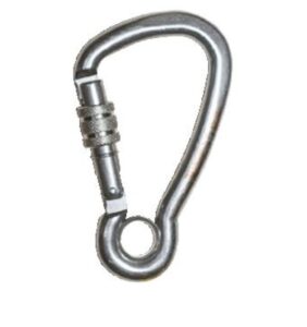 KONG HARNESS Nerezová karabína s poistkou, s okom