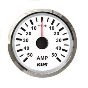 KUS ampérmeter do 50 Amp - biely