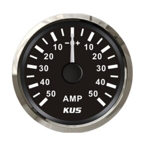 KUS ampérmeter do 50 Amp - čierny