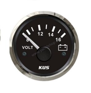 KUS voltmeter 8-16 V - čierny