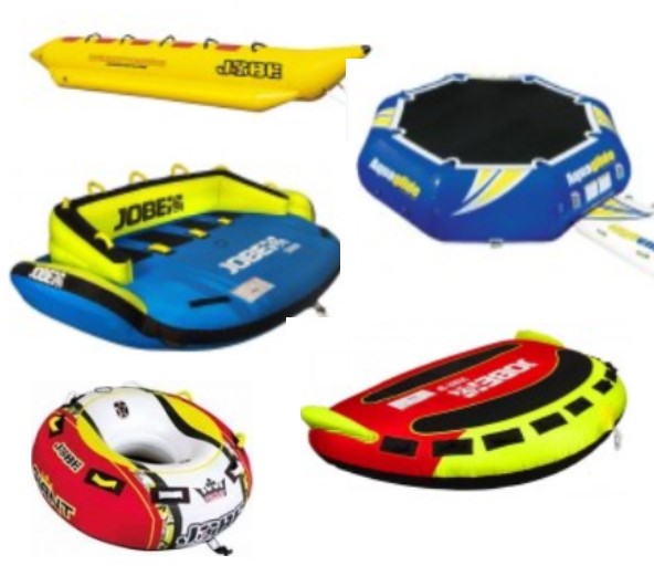 Felfújható kerekek, banánok és szigetek