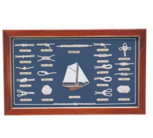 Obraz - Námorné uzly s anglickým popisom 51 x 31 cm – Obrázok 1