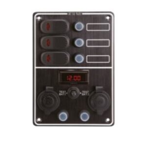 Ovládací panel s 3 spínačmi a digitálnym voltmetrom – Obrázok 1