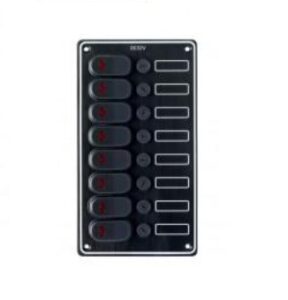 Ovládací panel s 8 spínačmi - 134 x 240 mm