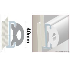 PVC Obvodová odierka  40 mm - vonkajšia časť – Obrázok 1
