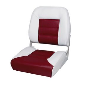 Polstrované skladacie sedadlo MIAMI - bielo-červené – Obrázok 1