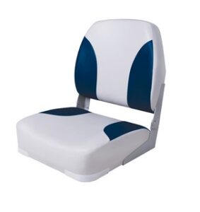 Polstrované skladacie sedadlo - bielo-modré