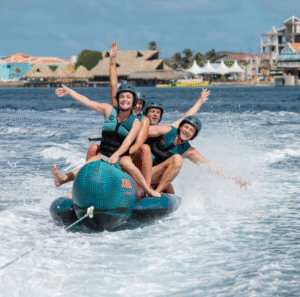 JOBE CHASER TOWABLE 4P nafukovací banán - modrý – Obrázok 9