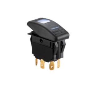 Vodotesný dvojitý spínač s LED osvetlením EIN-AUS-EIN - 6 pólový – Obrázok 1