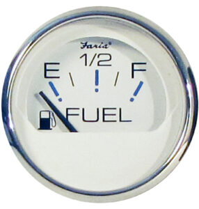 FARIA palivomer - biely číselník v niro ráme