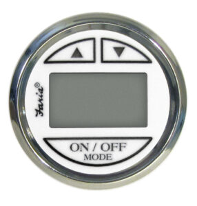 FARIA hĺbkomer so sondou na zrkadlo - biely číselník v niro ráme