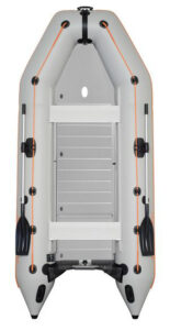 KOLIBRI KM-360 D, vystužená hliníková podlaha - sivý