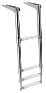 Nerezový teleskopický rebrík 31,5 cm  - 4 schodíky