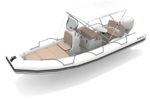 Bombard Sunrider 700 NEO nafukovací čln sv. šedý / pebble – Obrázok 3