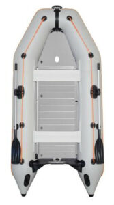 KOLIBRI KM-330 D, vystužená hliníková podlaha - sivý