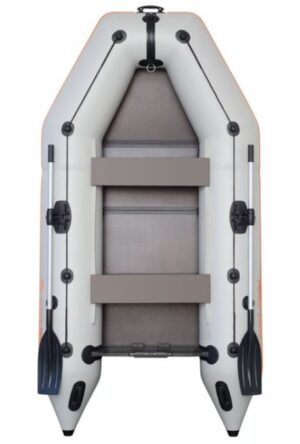 Kolibri KM-245 D nafukovací čln šedý, nafukovací kýl, pevná podlaha – Obrázok 1