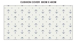 SEA-CLUB Bavlnená obliečka na vankúš biela s motívom kotvy - 80 x 40 cm – Obrázok 4