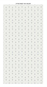 SEA-CLUB Bavlnená plachta na posteľ s motývom kotvy - 100 x 200 cm